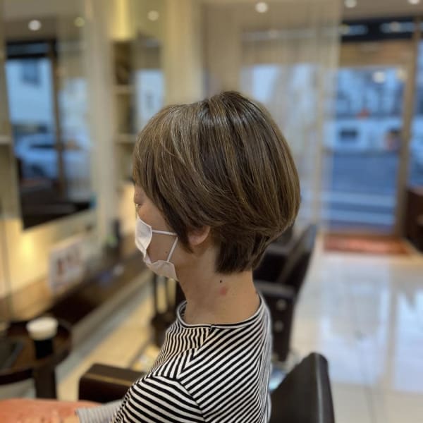 イルミナカラーで白髪ぼかしカラー