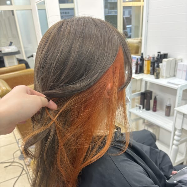 オレンジインナーカラーベージュ