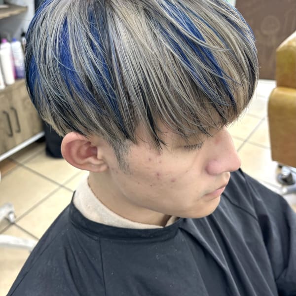 メンズメッシュブルー、ブラック|graspedia