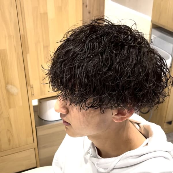波巻きパーマ