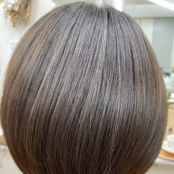 ハイライト+白髪染め+カット+トリートメント