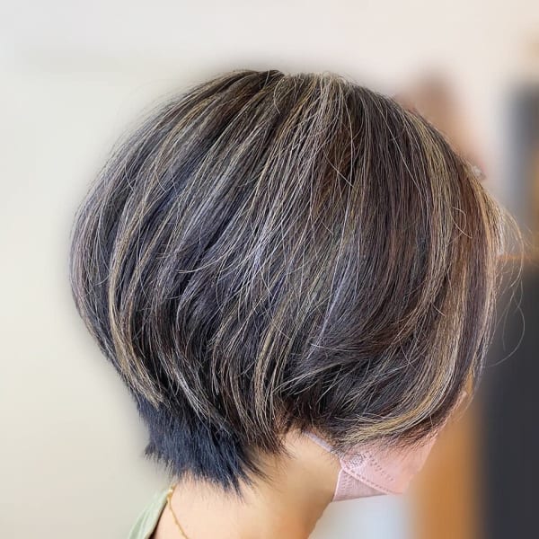 上品ハイライト×美フォルムショート 20代30代40代|髪質改善/脱白髪染め白髪ぼかし ALUFA atelierM