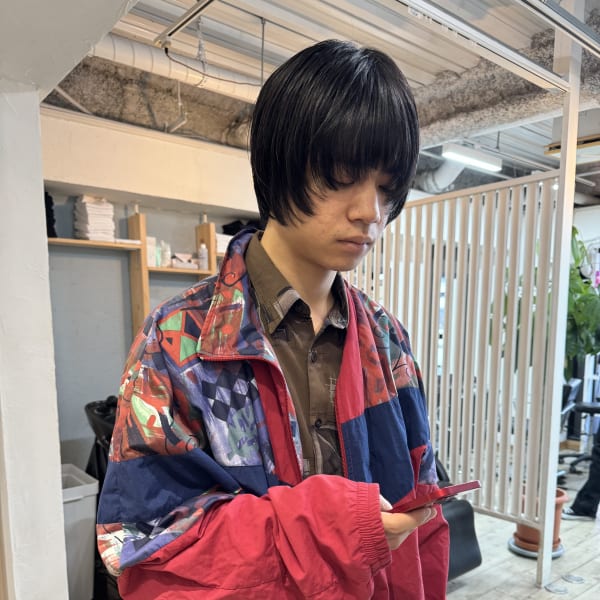 顔まわりを切り込んだメンズボブ◎[池袋メンズ美容室］