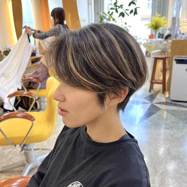 30代【カット＋グロスカラー＋白髪ぼかしハイライト】