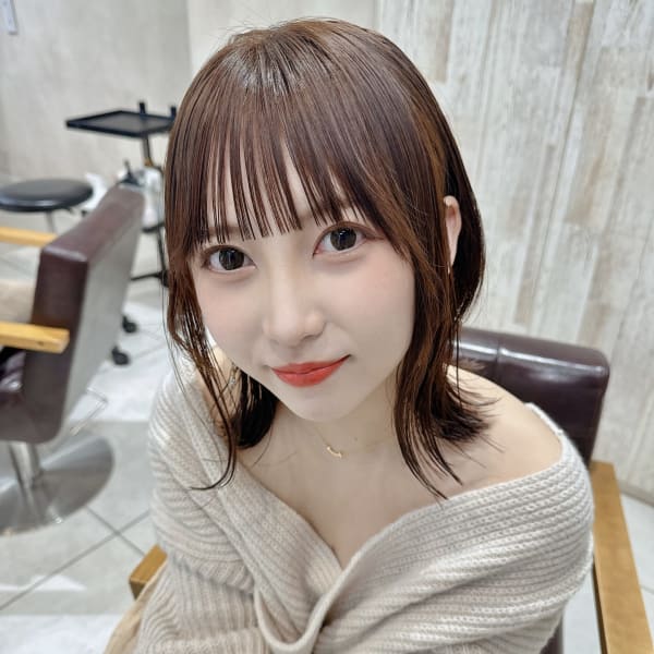 面長さん対策/小顔ヘア/シースルーぱっつん/銀座