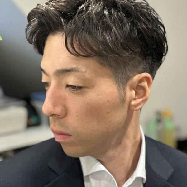 大人パーマ フォワードセット ビジネスエリート