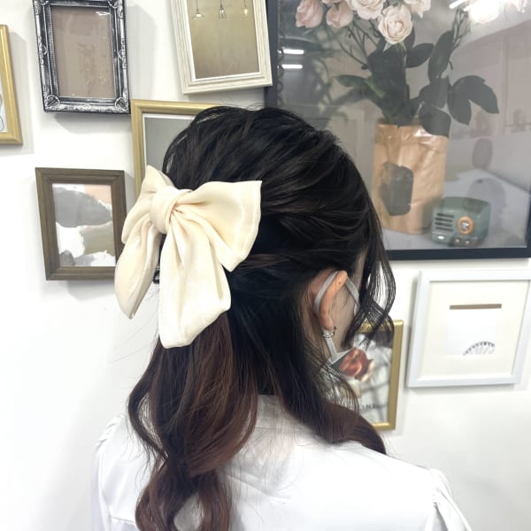 ナチュラルハーフアップ