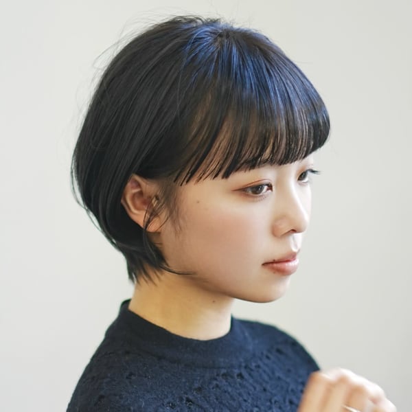 切りっぱなしボブ美髪ピンクブラウンエアリーロング[銀座]