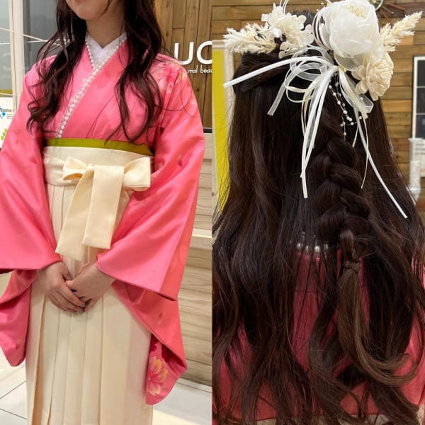 【黒田】袴着付け/ハーフアップアレンジ