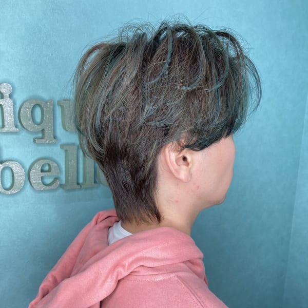 メンズ職人が作るマッシュウルフ×グリーンカラー|Ferite