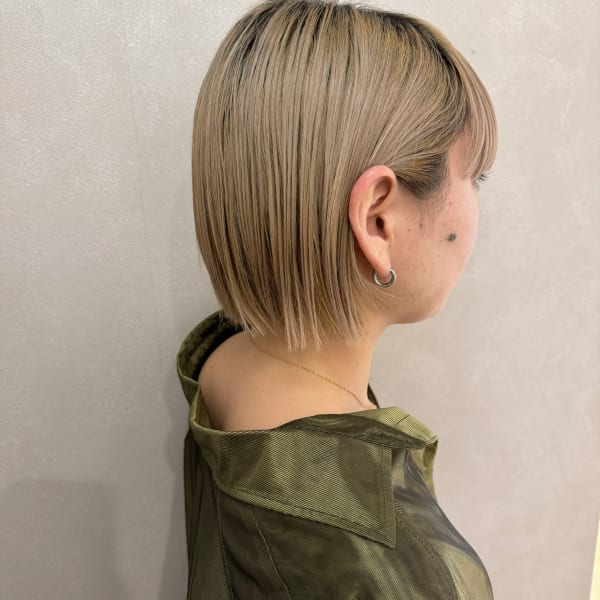 【&ONE 自由が丘】ミニボブ×ミルクティーベージュ|&ONE