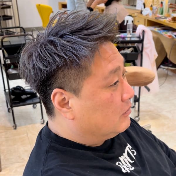 40代【ジェットモヒカンアップバングスタイル】