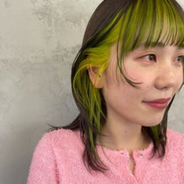 【THREE...by velvet】ライムグリーン