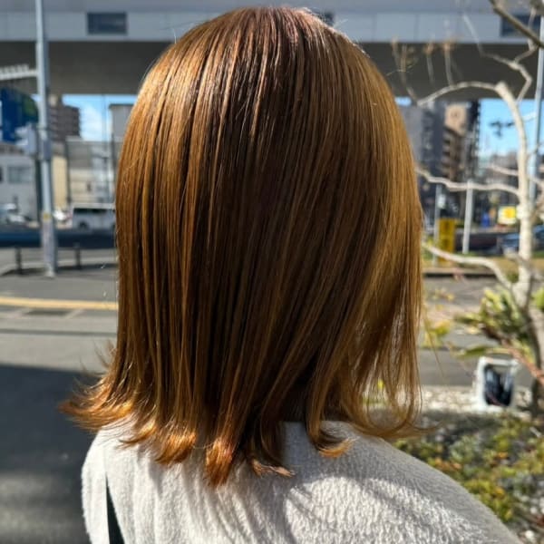 ナチュラルブラウン×外ハネボブ