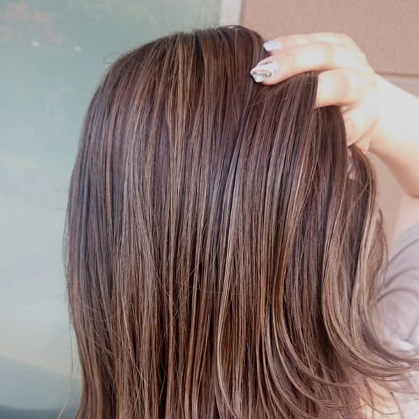 ハイライト×スモーキーグレージュ シアーグレージュ