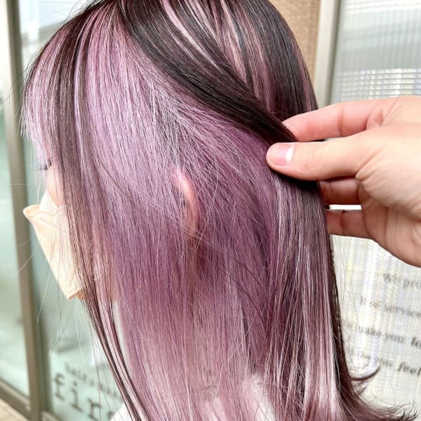 インナーカラー/アンブレラカラー/ピアスカラー/切りっぱなし|first 東仙台