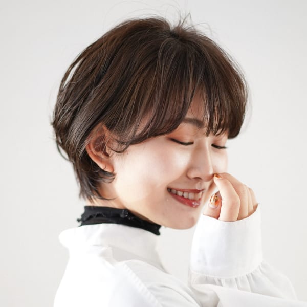 大人かわいい丸みショート