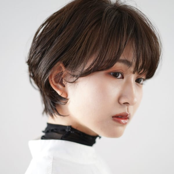 大人可愛い丸みショート