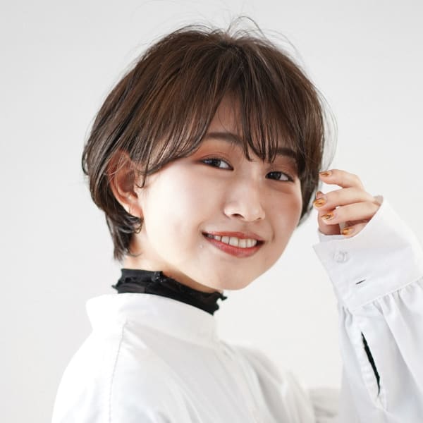 大人かわいい丸みショート