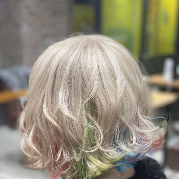 ★カラフルパステル波巻きボブ★FLOW