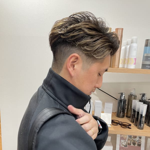 メンズカット ハイライトカラー