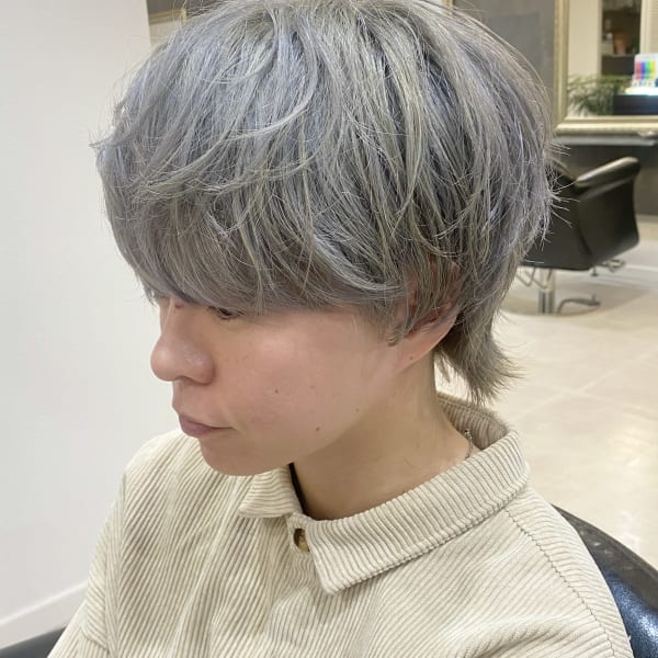 メンズウルフ/シルバーグレー