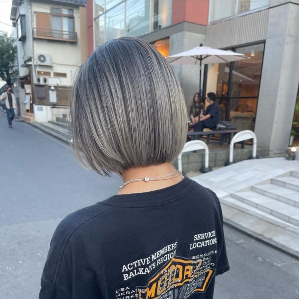 切りっぱなしボブ エアリーロング 美髪 ピンクブラウン