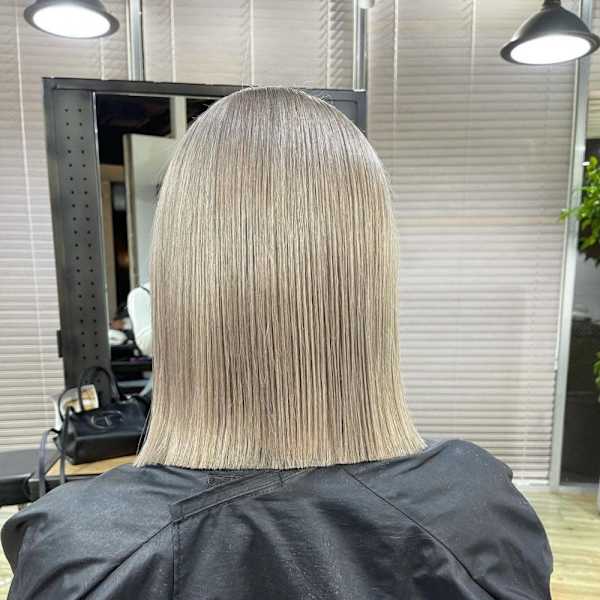 切りっぱなしボブ エアリーロング 美髪 ピンクブラウン