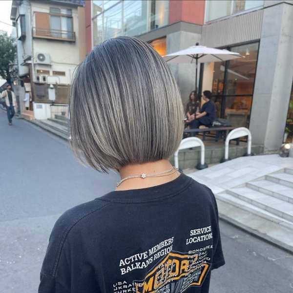 切りっぱなしボブ エアリーロング 美髪 ピンクブラウン