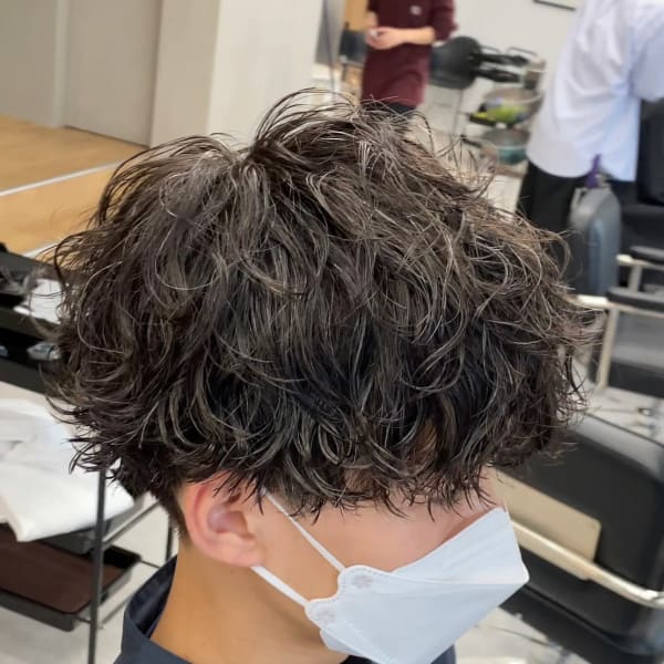 波巻きパーマツイストスパイラルパーマメンズ名駅名古屋