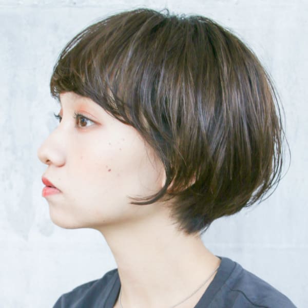 丸みが可愛い大人ショート