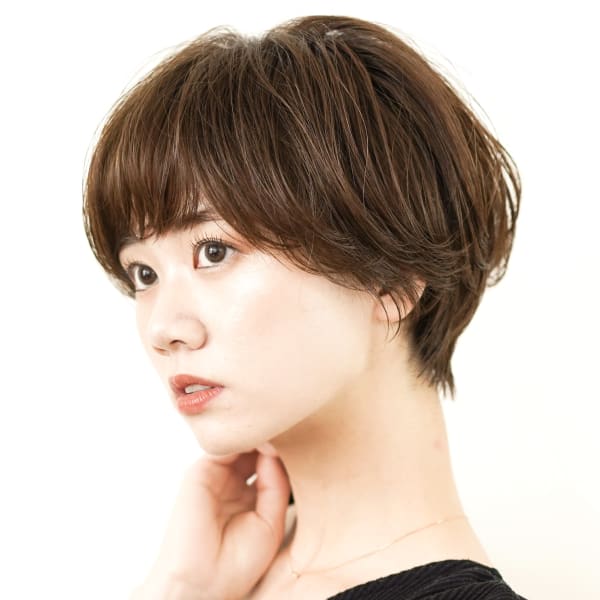 大人可愛いマッシュショート