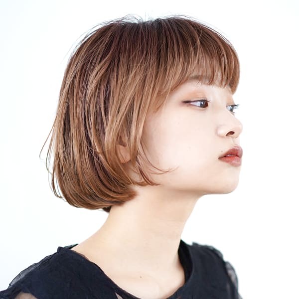 大人可愛い丸みボブ