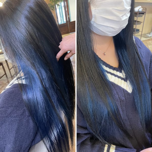 インナーカラーブルー