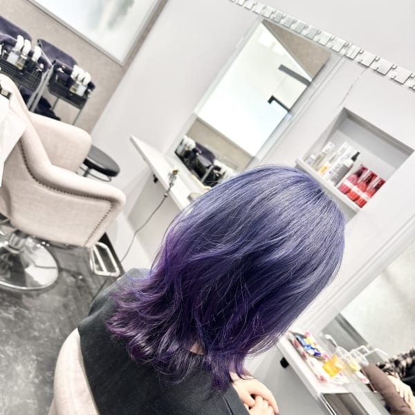 ブルー、パープルグラデーション