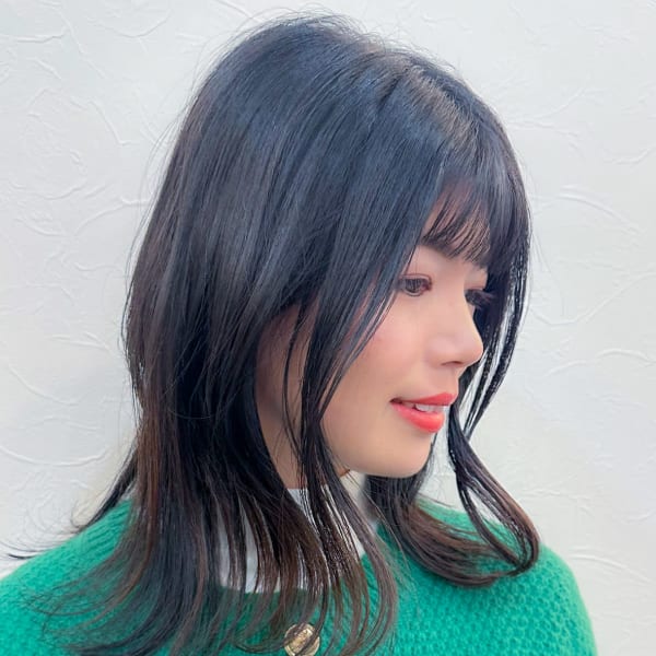 大人ロングウルフスタイル