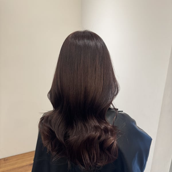 カシスカラー 暖色カラー レイヤーカット 髪質改善 東池袋