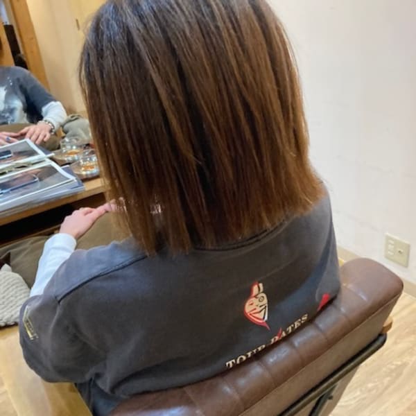 お客様髪質改善データ1091(アッシュベージュ)