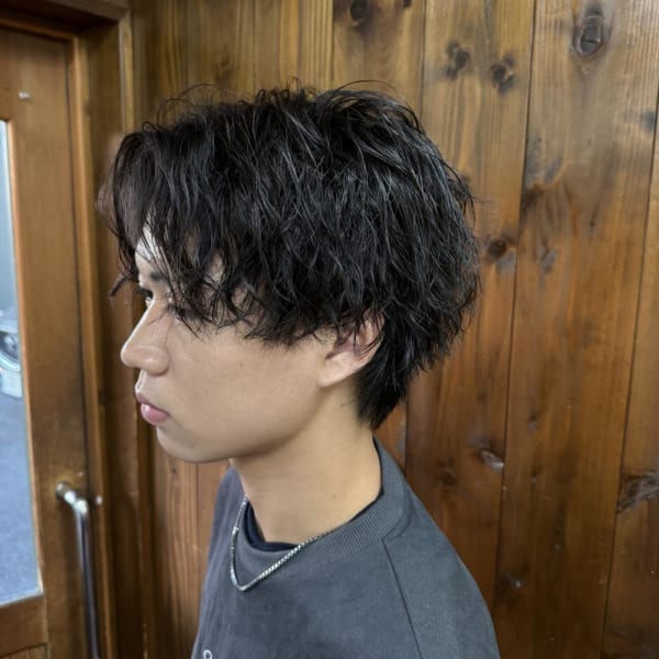 センターパートツイスパウルフ|Cherie