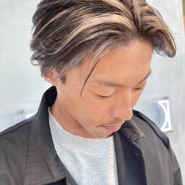 上品大人メンズハイライト/メンズ白髪ぼかしハイライト