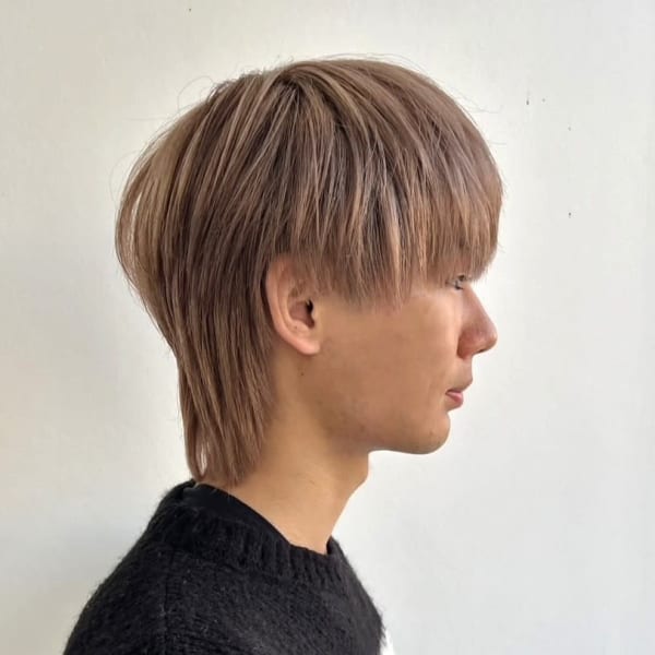 マッシュウルフ　ミルクティーベージュ　メンズミディアム|CAPA south 春日・大野城店