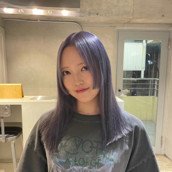 切りっぱなしボブ エアリーロング 美髪 ピンクブラウン