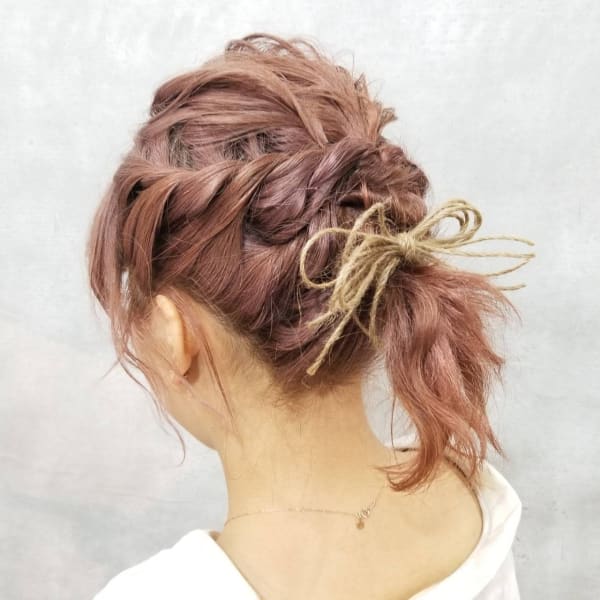 ミディアム×アップ/ヘアセット/アレンジ/自由が丘/半個室