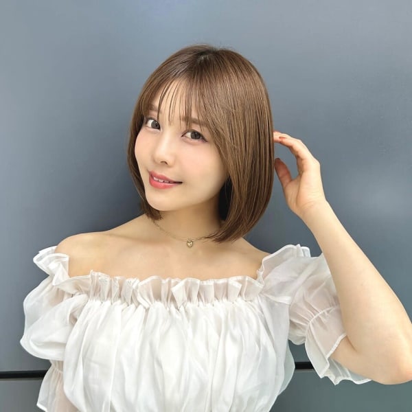 イメチェンヘアスタイル/レッドブラウン/フルバング/妙典