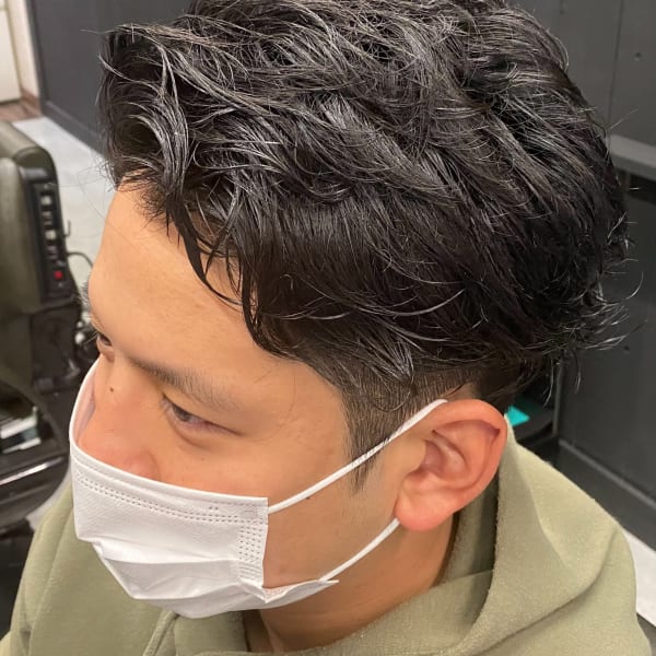 毛流れパーマ×ショートスタイル
