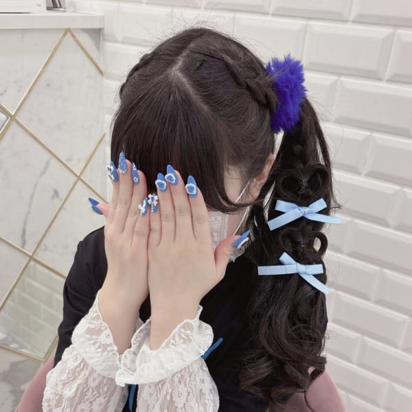 編みカチュ×ハートサイドポニー＊まゆ