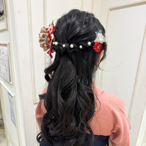 cropes辻堂谷川 卒業式*ハーフアップ