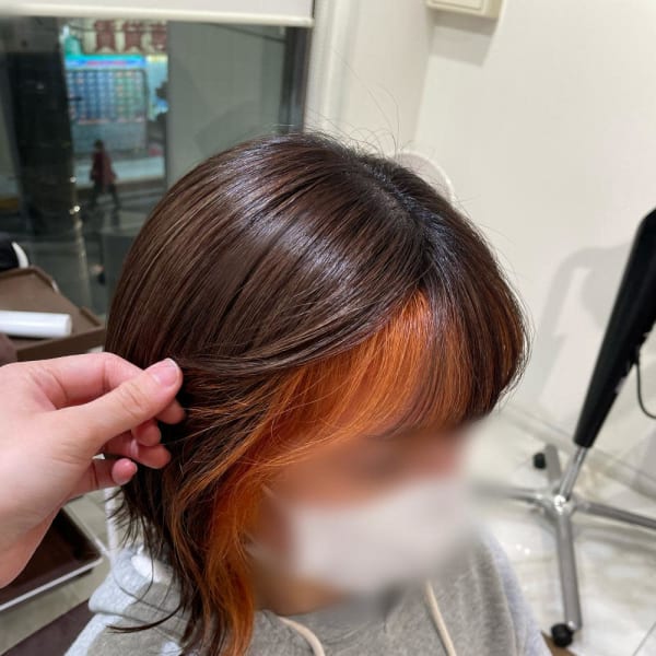 フェイスフレーミング&イヤリングカラー“オレンジ”|CREA茅ヶ崎北口