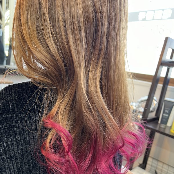 ピンクカラー|ヘアメイク アンレーブ