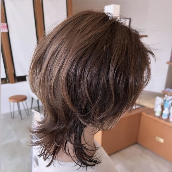 【大名】ベージュウルフスタイルにルーズパーマ☆山之内